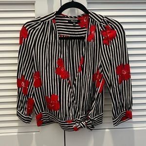 Madewell Wrap Top in Candied Orchids